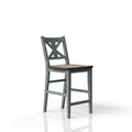 Counter Stool Aqua Blue Solid Wood Mdf