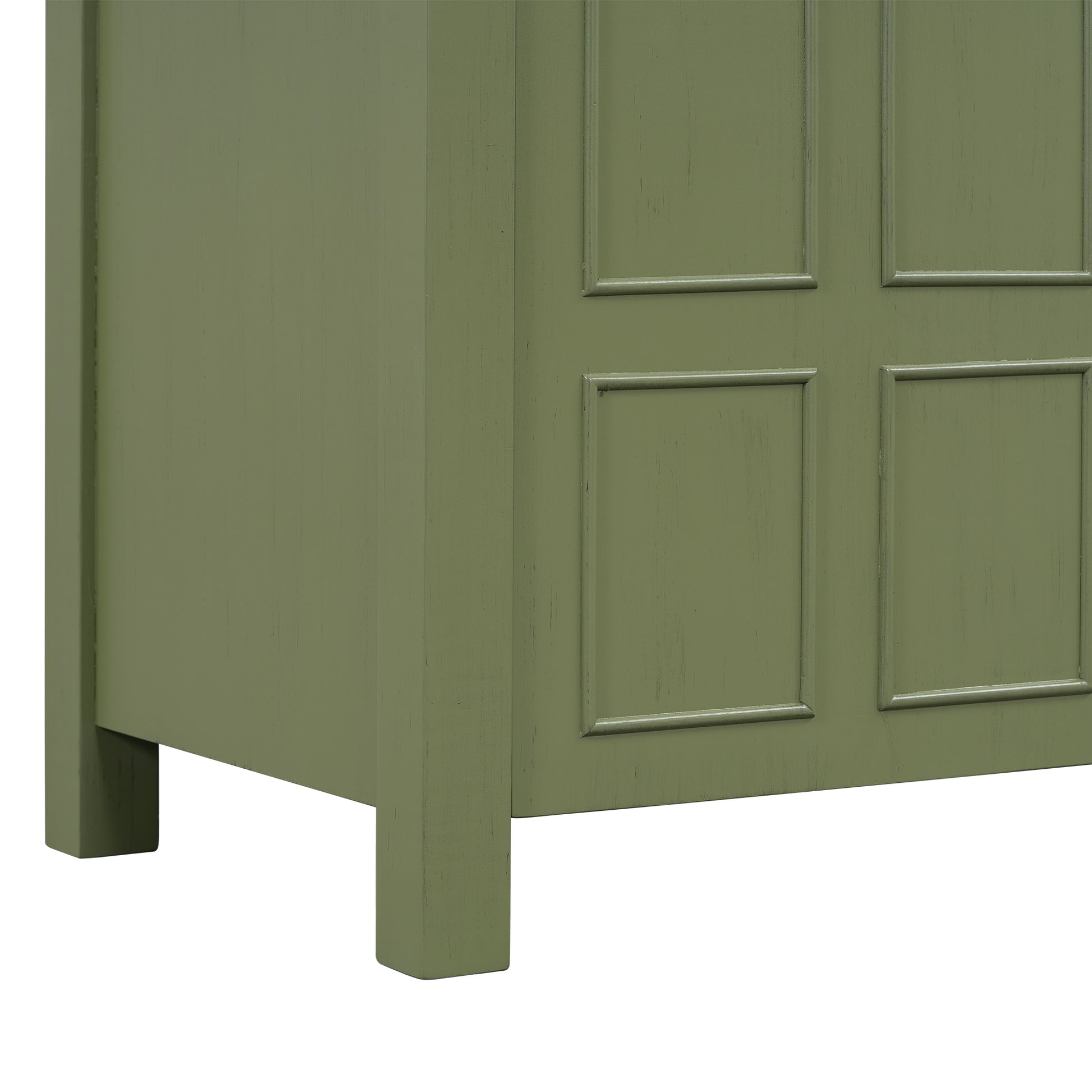 Cabinet Only 36" Bathroom Vanity With Adjustable Shelves Green Bathroom Solid Wood Mdf