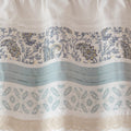 Printed And Pieced Rod Pocket Valance Aqua 50X18