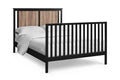 Connelly 4 In 1 Convertible Crib Black Vintage Walnut Black Brown Wood