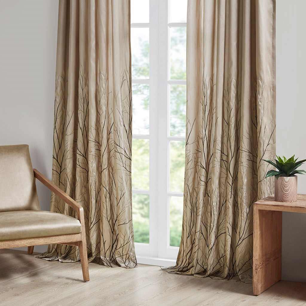 Curtain Panel Only 1 Pc Panel Brown Polyester