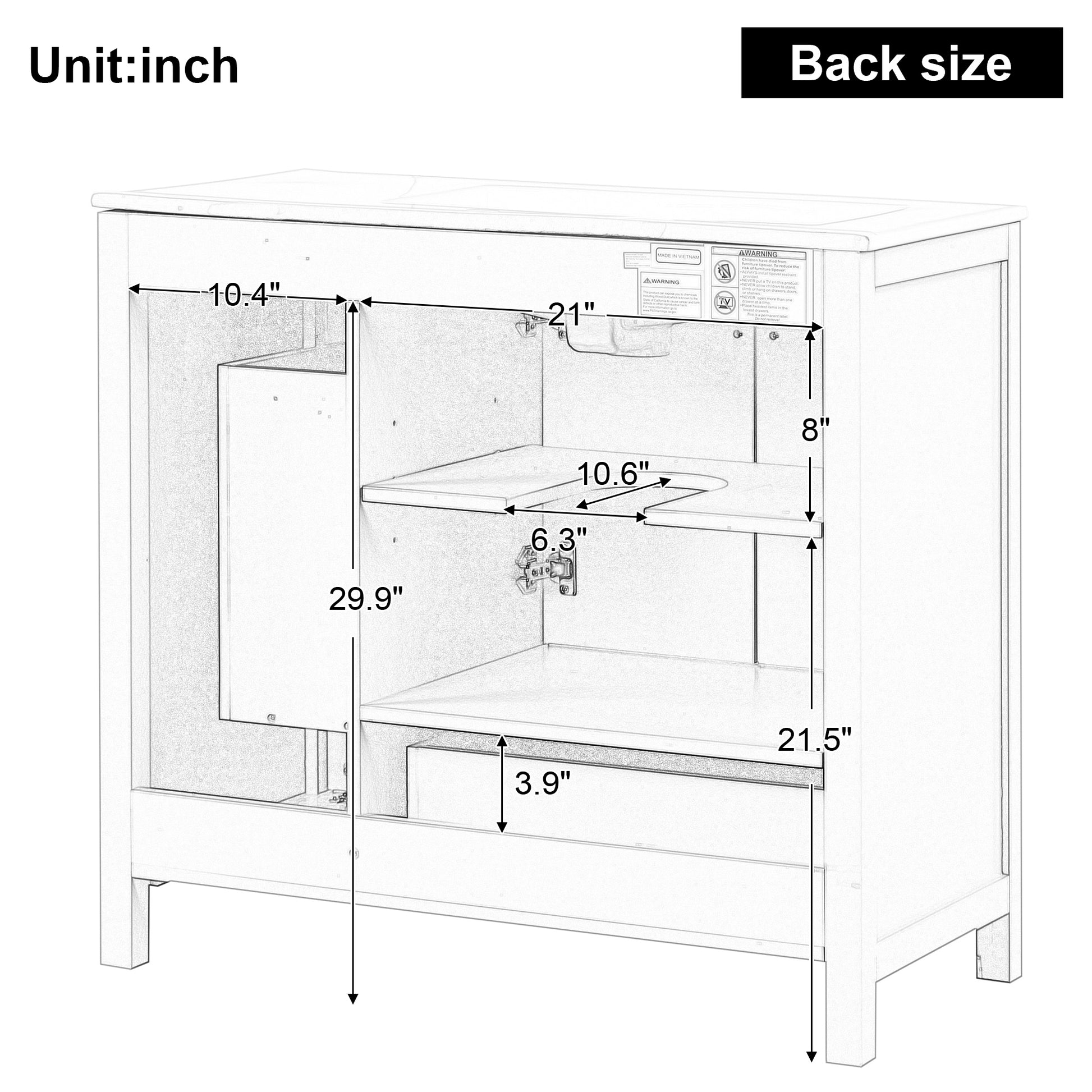 36" Bathroom Vanity With Sink, One Cabinet With Two Doors And One Big Drawer And One Flip Drawer, Solid Wood And Mdf Board, Green Green Solid Wood Mdf