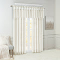 Lightweight Faux Silk Valance With Beads White 50X26