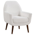Prince Mid Century Boucle Arm Chair White Foam Boucle