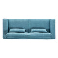 Cozy Duo Blue Loveseat Sofa Blue Solid Wood Mdf 2 Seat