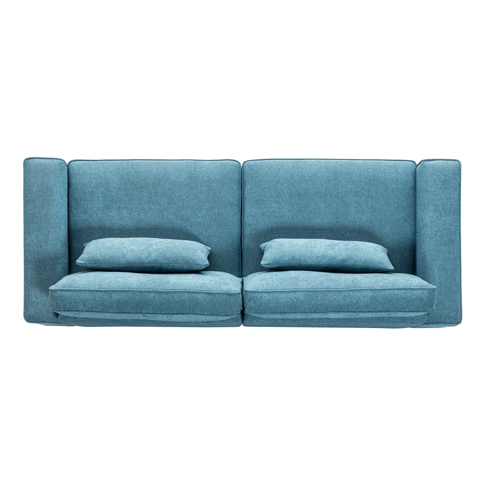 Cozy Duo Blue Loveseat Sofa Blue Solid Wood Mdf 2 Seat