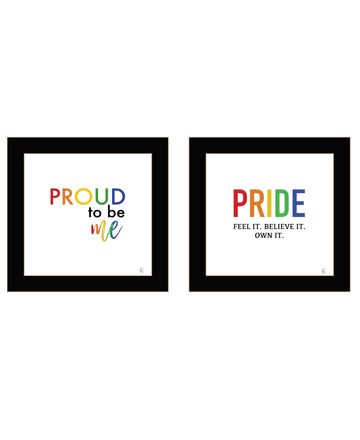 "Pride & Proud Of Yourself And Others " Framed Wall Art For Living Room, Wall Art Print For Home Decor, Bedroom Wall Art By Fearfully Made Creations Multicolor Wood Paper