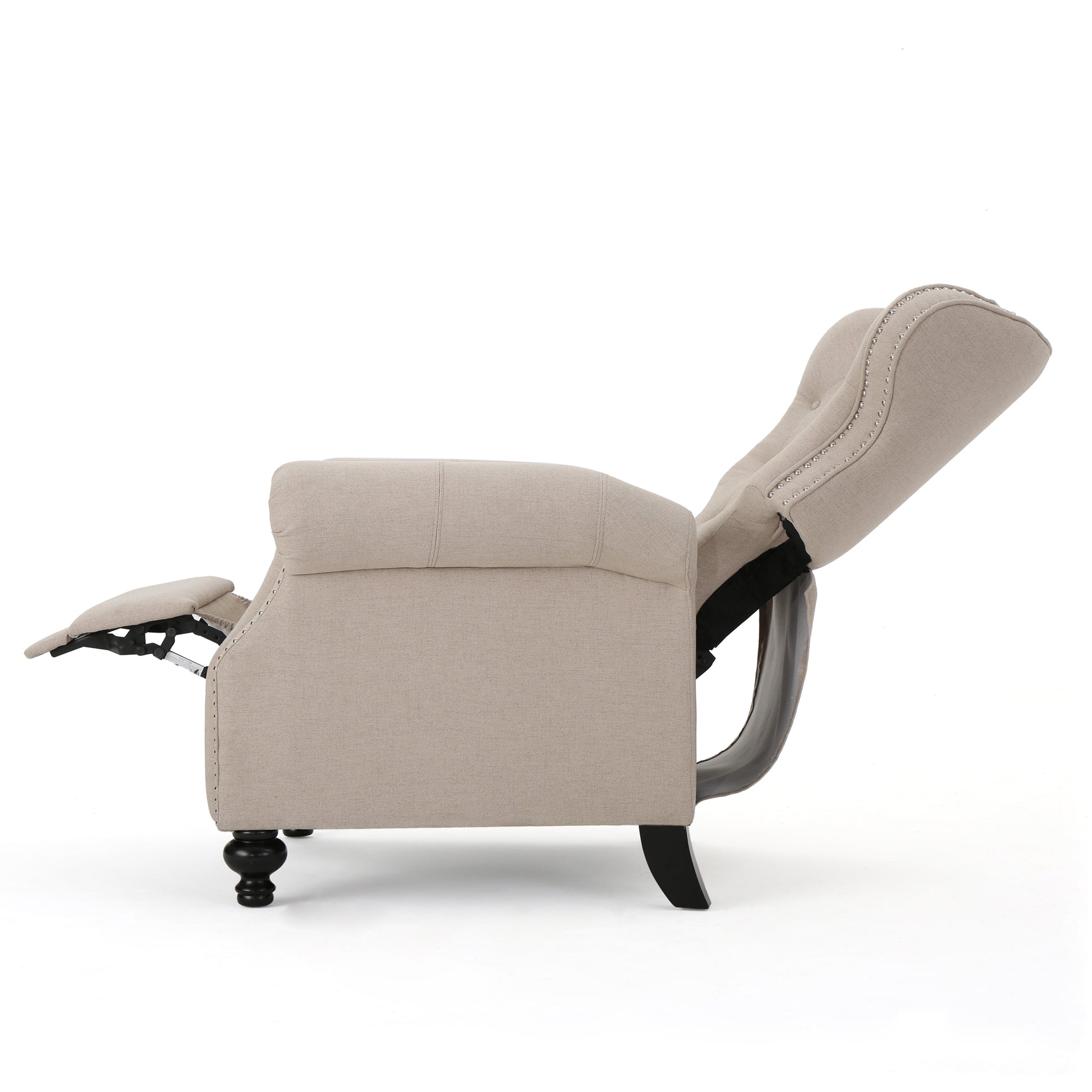 Push Rack Recliner Wheat Fabric