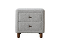 Cleo Nightstand, Gray Boucle Bd02473 Gray Boucle