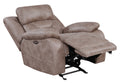 Aria Dual Power Recliner Sand Brown Fabric
