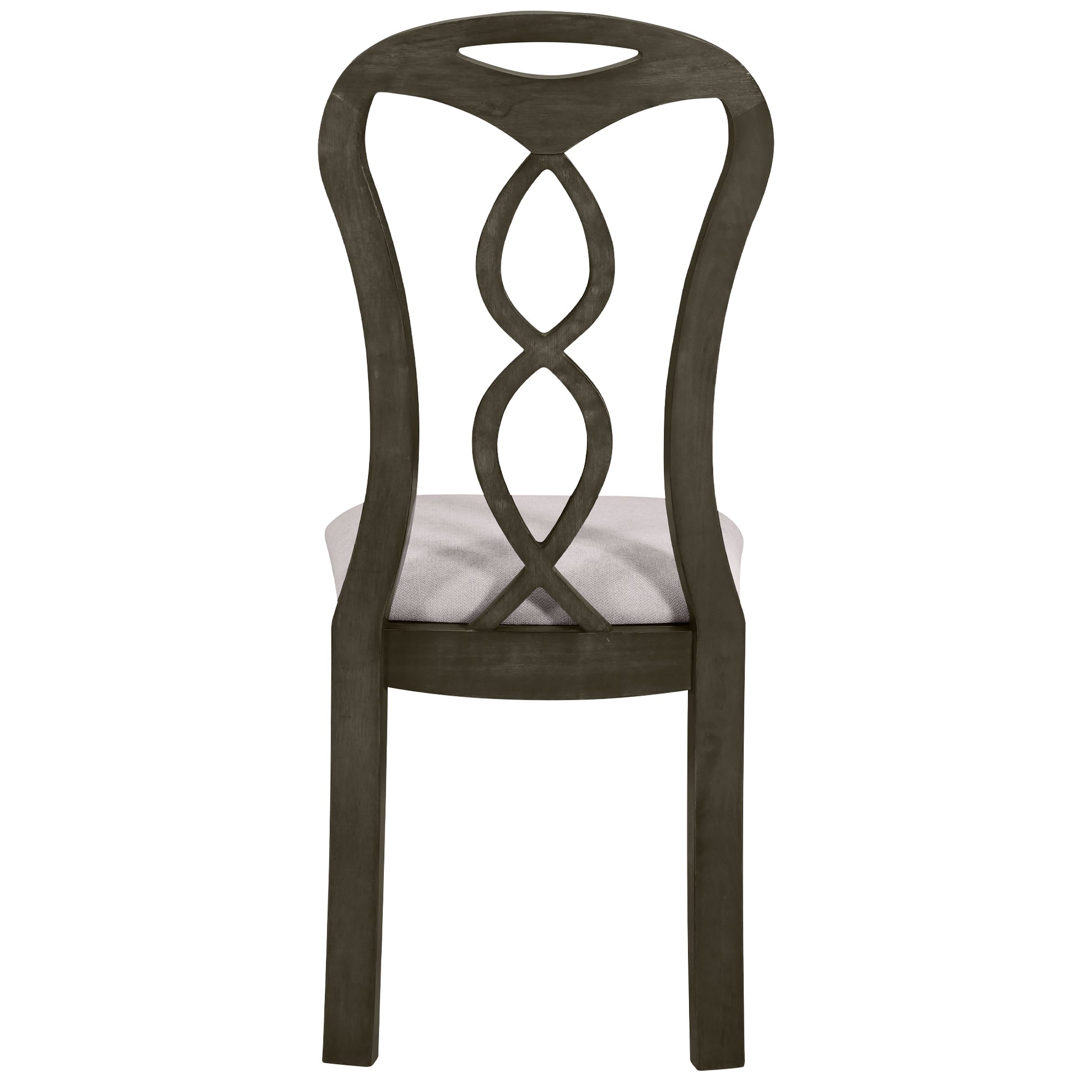 Retro 7 Piece Trestle Dining Table Set With Upholstered Dining Chairs, Smooth Dining Backs For Dining Room, Living Room, Kitchen, Gray Upholstered Chair Wood Gray Seats 6 Wood Dining Room Solid Wood Rubberwood Trestle Rectangular Foam Dining Table With