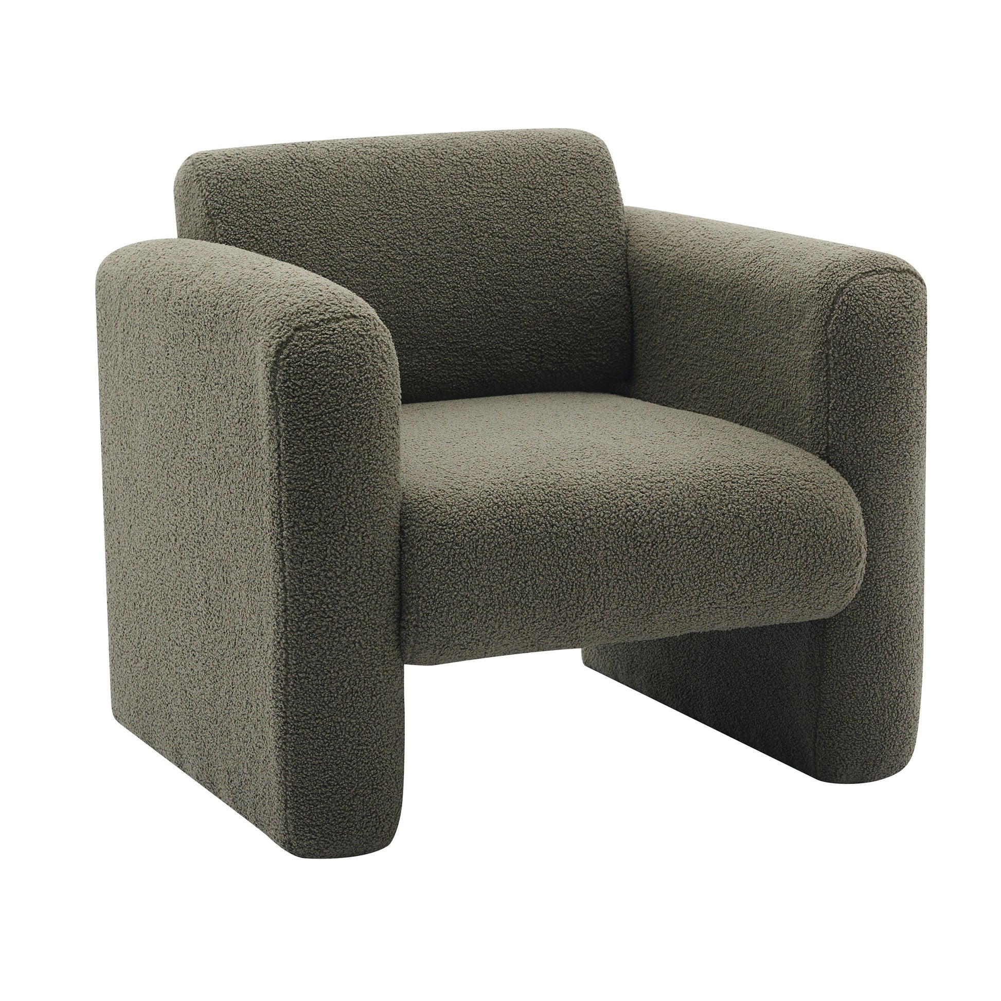 Modern Accent Chair Lambskin Sherpa Fabric Upholstered Comfy Reading Arm Chair Soft Padded Armchair With Back And Pillow For Living Room Bedroom Reception Waiting Room Office,Seaweed Green Seaweed Green Primary Living Space Upholstered