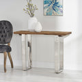 Console Table Natural Wood Metal