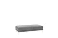 Modern Antique Gray Large Ottoman Metal Legs 1Pc Cocktail Ottoman Living Room Antique Gray Faux Leather Primary Living Space Grey Contemporary,Modern Rectangle Bonded Leather