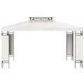 Outsunny 10' X 13' Patio Gazebo, Double Roof Outdoor Gazebo Canopy Shelter With Screen Decorate Corner Frame, For Garden, Lawn, Backyard And Deck, Cream White Cream White Steel