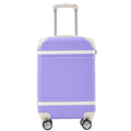 Hardshell Luggage Sets With Bags Lightweight Suitcase Double Spinner Wheels With Tsa Lock ,Single Vintage Luggage 24 In,Purple Purple Abs