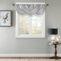 Faux Silk Waterfall Embellished Valance Silver 38X46