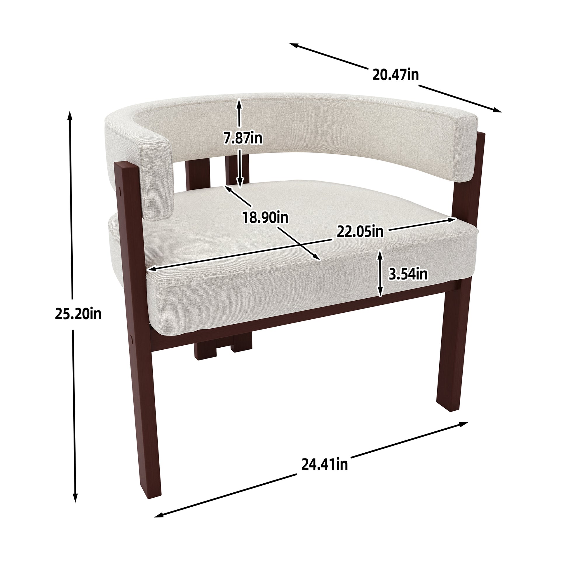 Coolmore Modern Accent Chair Teddy Upholstered Armchair With Open Back 3 Legs Barrel Dining Chair Comfy Side Chair For Living Room Bedroom Dining Room Set Of 2 Beige Beige Primary Living Space Foam