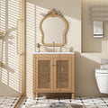 30 Inch Bathroom Vanity With Resin Sink,