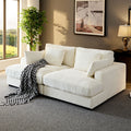 Comfor Daybed With Over Wide Sofa Bed,Modern Design Fabric Beanbag With Arms,Beige Beige Fabric 2 Seat