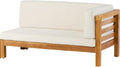 Oana Corner Bench R, Beige Beige Acacia Wood