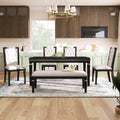 6 Piece Kitchen Dining Table Set, 60