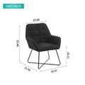 Modern Velvet Desk Chair Swirl Office Chair With Adjustable Foot Nails,Comfy Computer Task Chair Metal Legs Upholstered Accent Arm Chair For Living Room Bedroom Small Spaces Home Office Black Black Foam Velvet