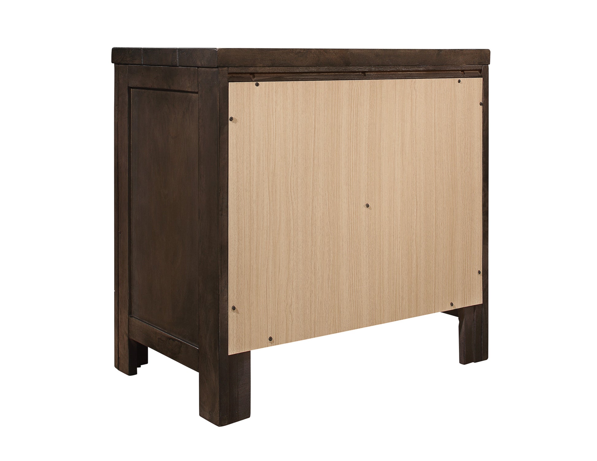 Verna Brown 2 Drawer Nightstand Brown Engineered Wood