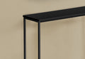 Accent Table, Console, Entryway, Narrow, Sofa, Living Room, Bedroom, Black Laminate, Black Metal, Contemporary, Modern Black Particle Board