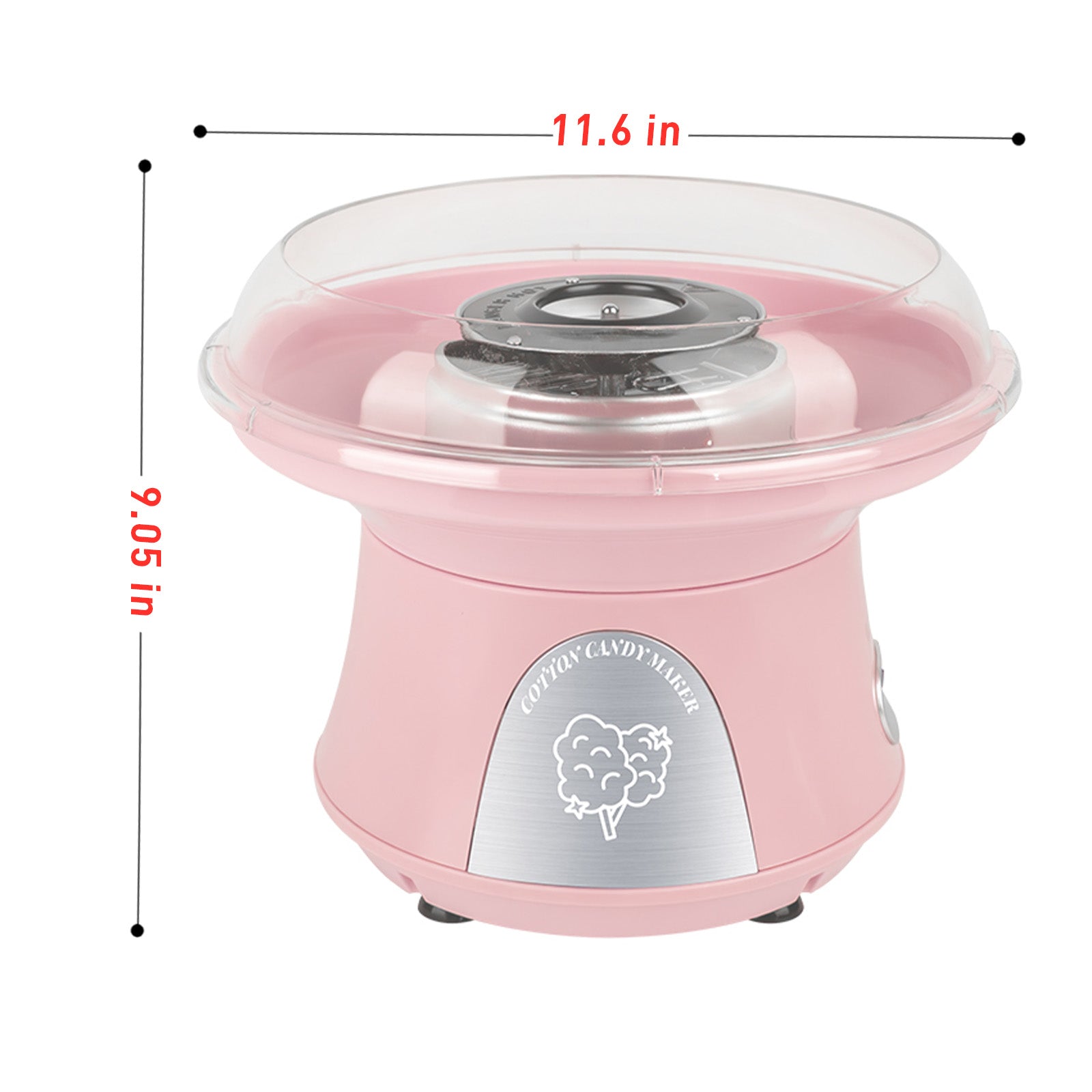 Cotton Candy Machine, Mini Cotton Candy Maker For Kids, Vintage Candy Maker For Christmas Gift, Home, Birthday Family Party Pink Plastic