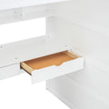 Twin Size Loft Bed With Desk, Wardrobes, 4 Drawers And 4 Shelves White Twin White Solid Wood