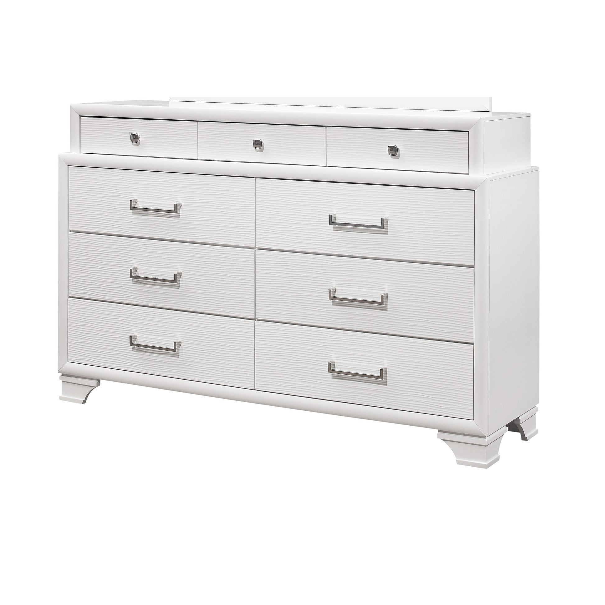 Civic White Dresser White Solid Wood Mdf