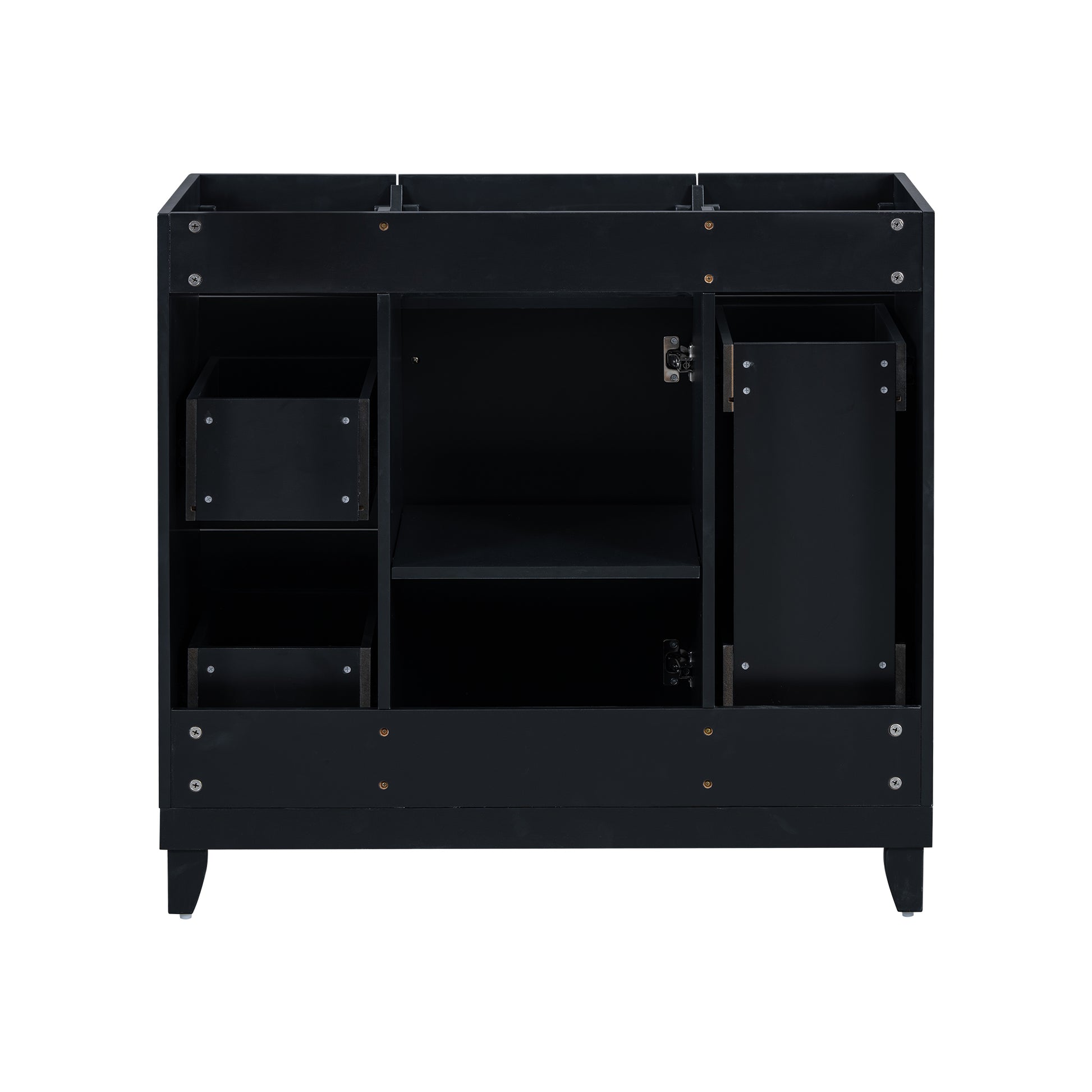 Cabinet Only 36" Bathroom Vanity Black Sink Not Included Black Bathroom Solid Wood Mdf