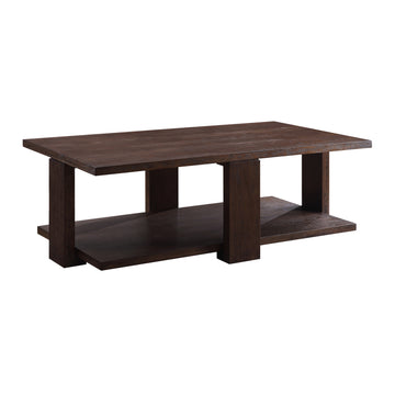 Walnut Coffee Table With Straight Leg Walnut Primary Living Space Poplar Rectangular Shelves Coffee & End Tables Rectangular Wood Sled