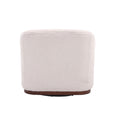 Coolmore Swivel Barrel Chair, Comfy Round Accent Sofa Chair For Living Room, 360 Degree Swivel Barrel Club Chair, Leisure Arm Chair For Nursery, Hotel, Bedroom, Office, Lounge White Boucle White Primary Living Space Foam Boucle