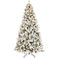 8Ft Pe Pvc Pine Mixed Christmas Tree With Colorful Warm Light 10 Function Led, Memory Wire & Easy Power Technology Green,White Polyethylene