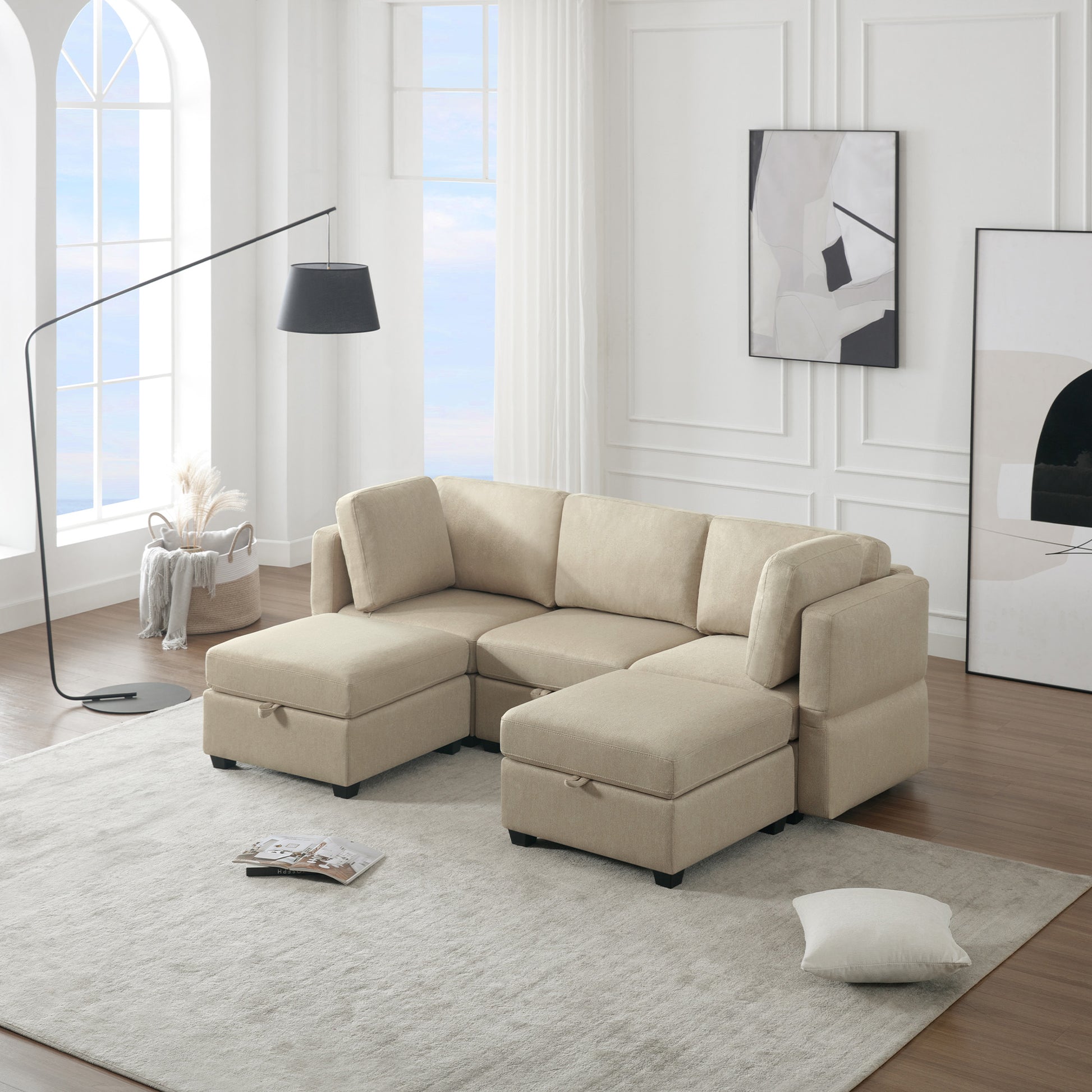 Reversible Sectional Sofa Modern Modular Sectional Couch With Chaise U