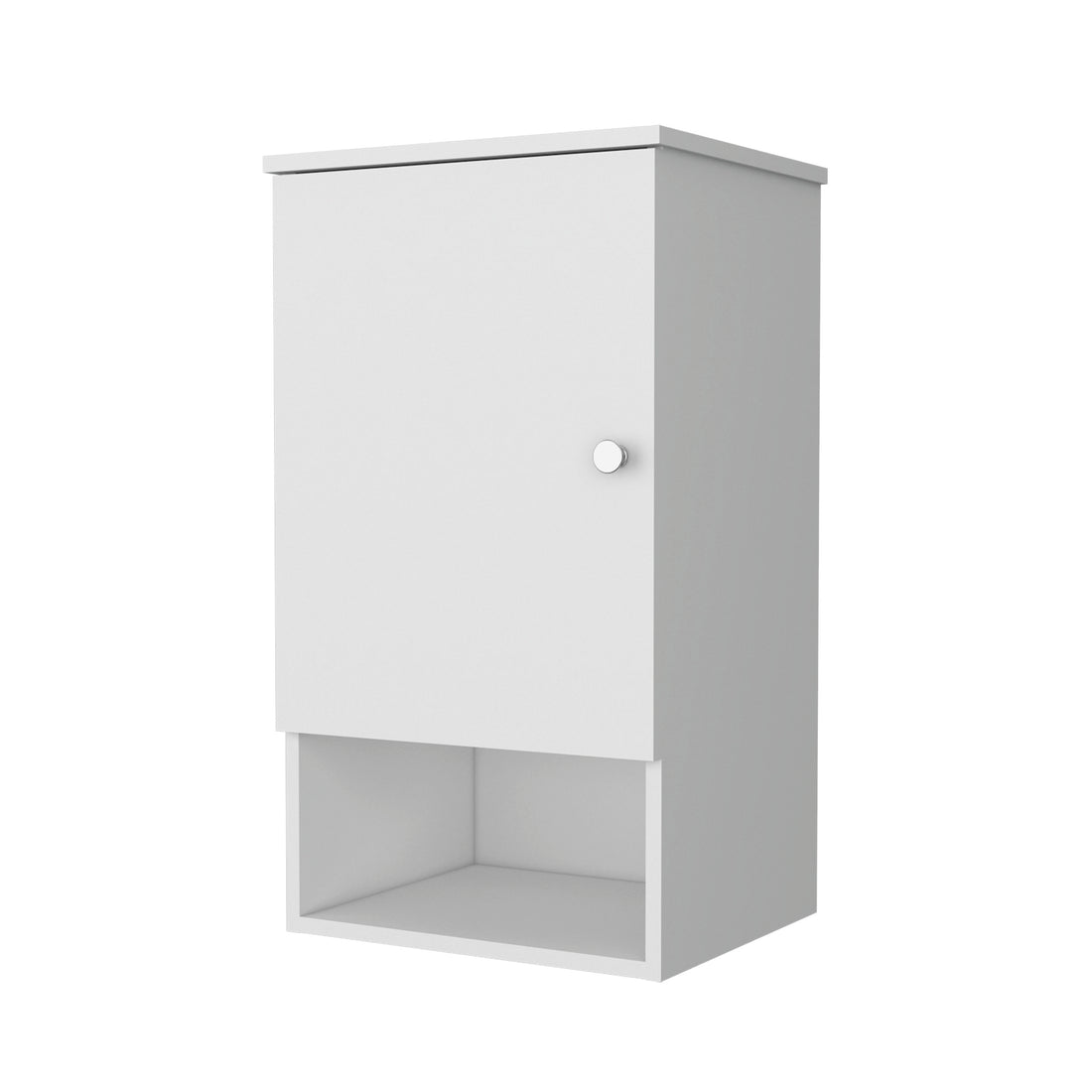 Carrizo Medicine Cabinet In Melamine With One Door, White White 1 3 24 To 31 In Bathroom Wall Mounted Minimalist,Modern 10 15 Inches Particle Board Melamine