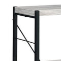 Industrial Bookshelf With 4 Shelves And Open Metal Frame, White And Black White Black Solid Wood