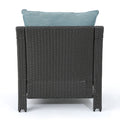 Antibes Armchair Grey Pe Rattan Iron Waterproof Fabric