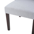 Dining Chair Set Of 2 Light Grey Fabric