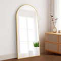 Dolonm 65X22 Inch Arch Full Length Mirror, Modern Design Standing Floor Mirror, Full Body Mirror For Living Room, Bedroom, Bathroom, Cloakroom, Hallway, Gold Aluminum Alloy Frame Golden Mirror