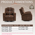 Oversized Single Sofa Armchair With Side Pockets Couches, For Living Room Meeting Room Bedroom Brown Faux Leather 1 Seat