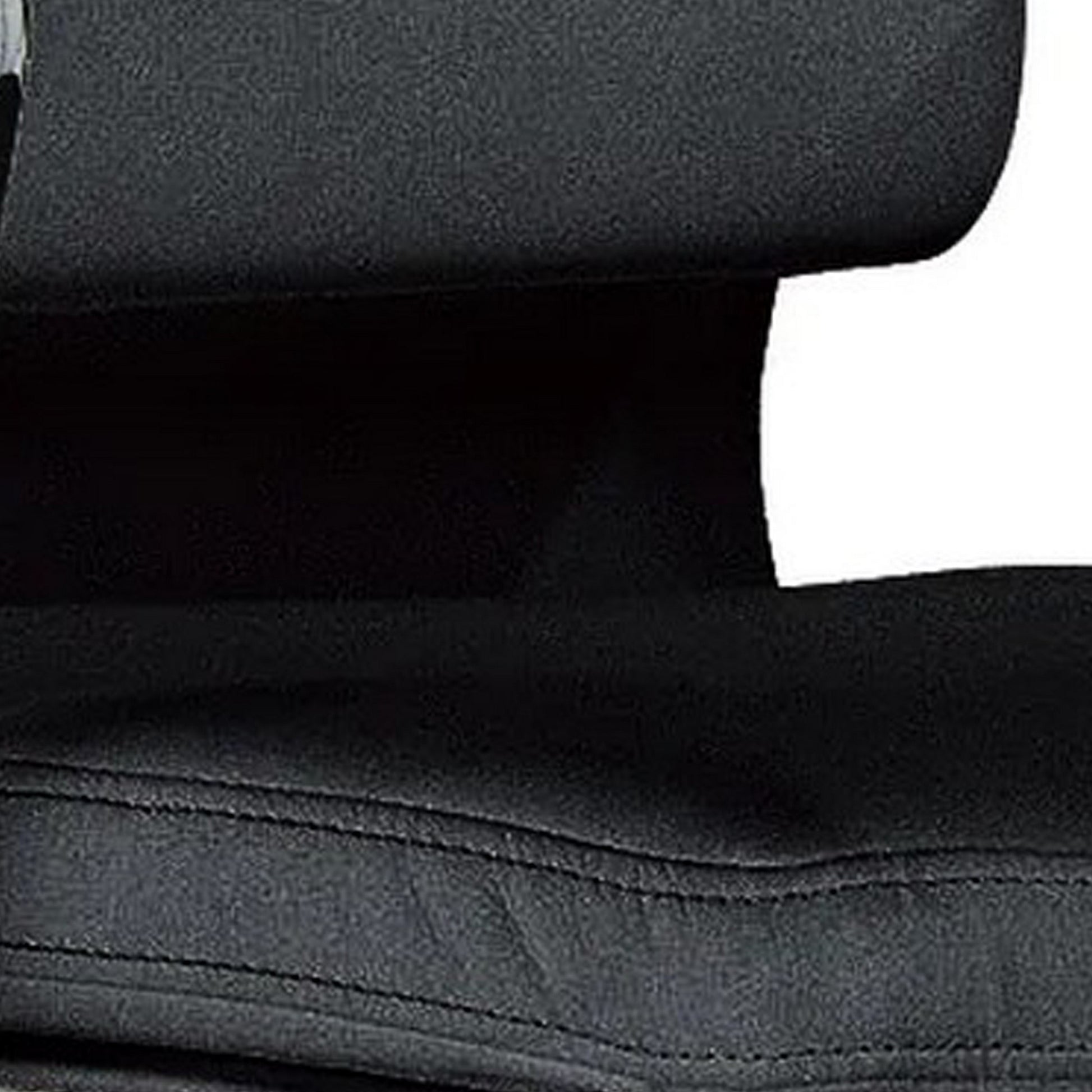 Elle 20 Inch Low Back Swivel Office Chair, Cushioned, Rolling Wheels, Black Black And Silver Fabric Metal