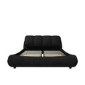 King Size Luxury Upholstered Platform Bed With Oversized Padded Backrest And Solid Wood Frame,Suitable For Multiple Heights Of Mattresses,Black Old Sku:W1885S00017 Box Spring Not Required King Black Wood Pine Solid Wood