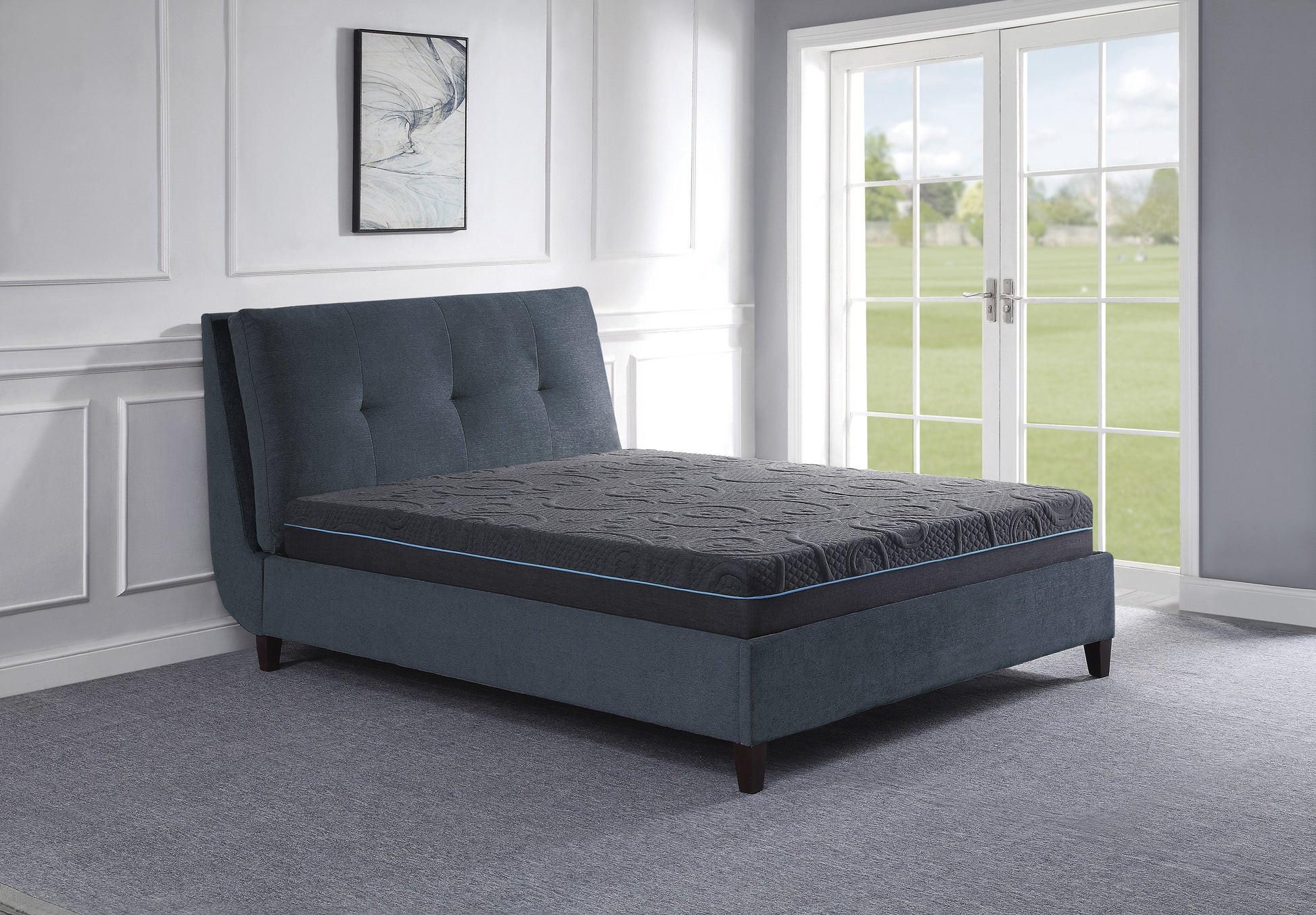 8" Full Size Bed Mattress Gel Infused Memory Foam Hybrid Mattress, Dark Gray, Mattress In A Box, Firm Comfort Mattress Dark Gray Bedroom Foam Spring Full