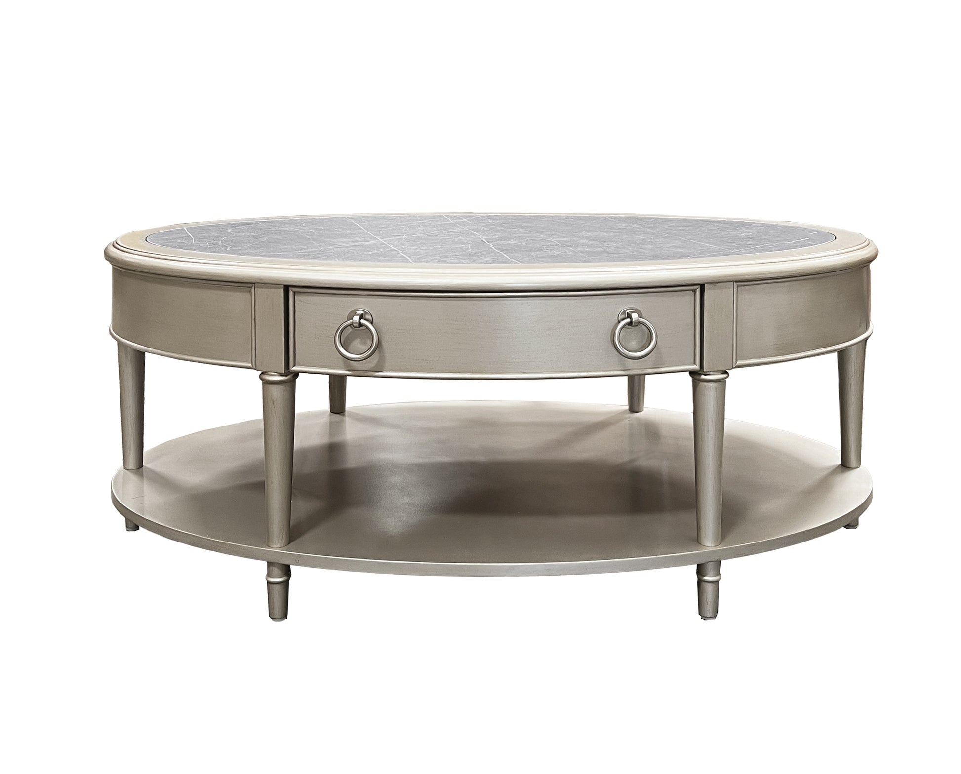 Sintered Stone And Champagne 1 Shelf Coffee Table Champagne Primary Living Space Shelves Rectangular Wood