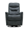 Korka Gray Swivel Gliding Recliner Dark Gray Primary Living Space Foam Engineered Wood