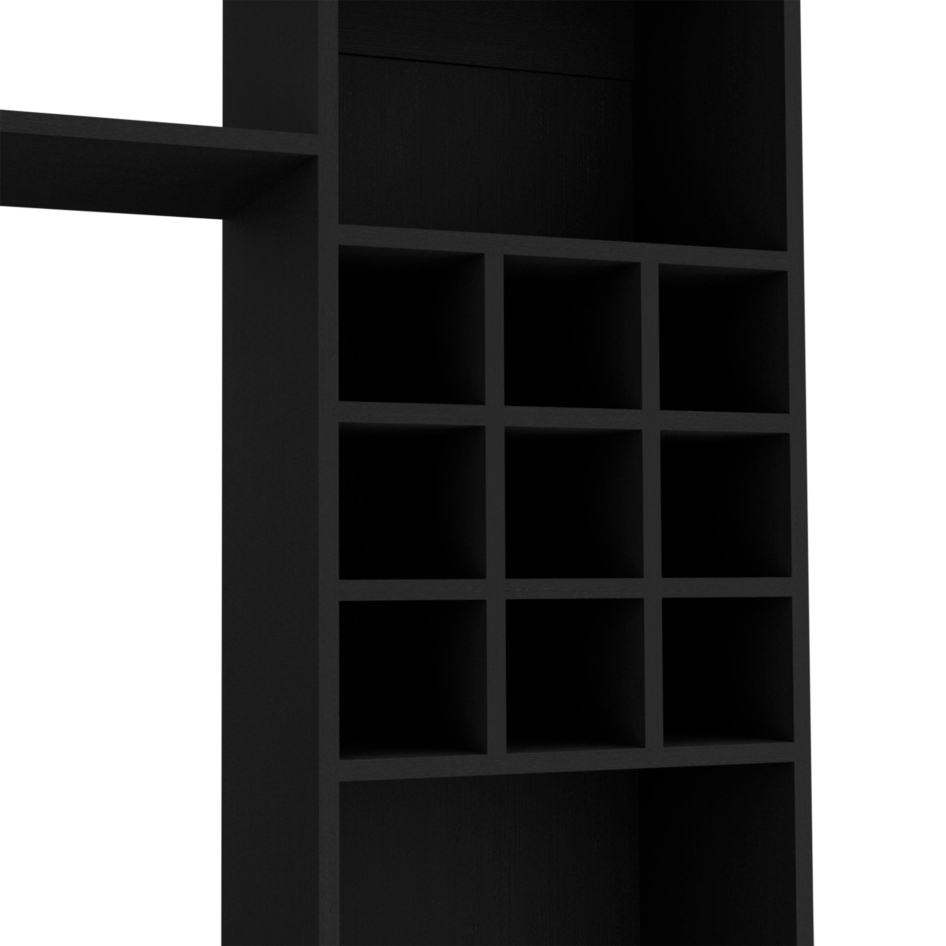 Entertainment Center For Tv S Up 78", Double Door Cabinet, Storage Spaces, Six External Shelves, Black Black 60 69 Inches Solid Wood Mdf Engineered Wood