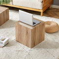 Elevate Your Living Space With This Modern Mdf Coffee Table That Showcases Smooth, Light Wood Color Texture Patterns. It Is Characterized By Stylish Design. Wood Mdf